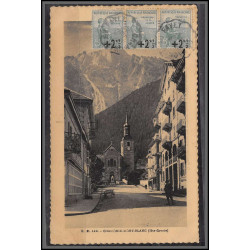 96148 N°163 bande de 3 convoyeur fayet 1927 orphelins de guerre carte postale mont blanc chamonix postcard France