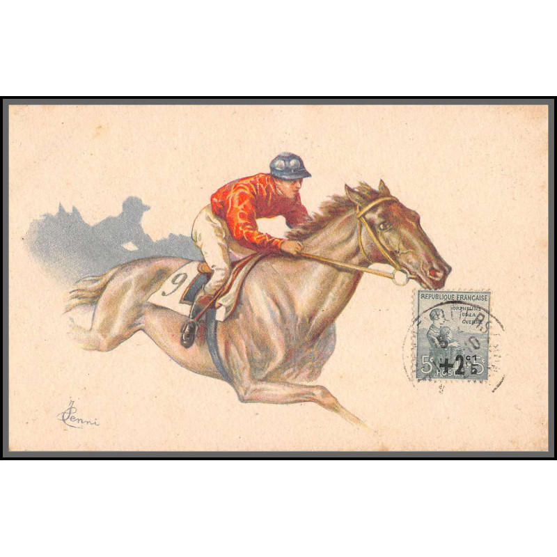96150 N°163 Tamatave madagascar orphelins de guerre seul sur carte postale illustrateur hippisme horse postcard France