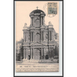 96151 N°163 pontoise 1929 orphelins de guerre seul sur carte postale paris eglise st gervais postcard France