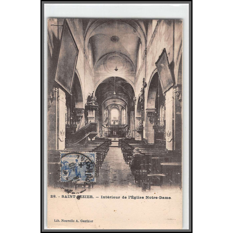 96159 N°165 st dizier eglise notre dame orphelins de guerre seul sur carte postale postcard France