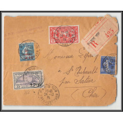 96165 N°166 recommandé paris 1935 st thibault cher caisse ammortissement orphelins de guerre lettre cover France