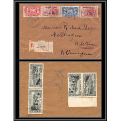 96170 N°168 x 2 244/245 recommandé vignette nice holstein allemagne germany 1935 orphelins de guerre lettre cover France