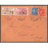 96173 N°167/168 nice 1928 luceerne suisse vignette touquet paris plage orphelins de guerre lettre cover France