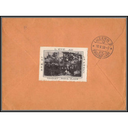 96173 N°167/168 nice 1928 luceerne suisse vignette touquet paris plage orphelins de guerre lettre cover France