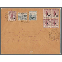 96177 N°162 163 164 bloc 4 marseille congrès philatélique orphelins de guerre lettre cover France