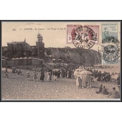 96190 N°162 163 type blanc dieppe le casino 1924 orphelins de guerre carte postale postcard France