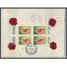 96193 N°229 291 292 293 quimperlé par avion paris bale courtenay suisse 1933 vignette bloc tuberculose orphelins france