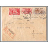 96204 N°230 231 vignette médaillés militaires recommandé peronne somme 1930 nantes orphelins de guerre lettre france