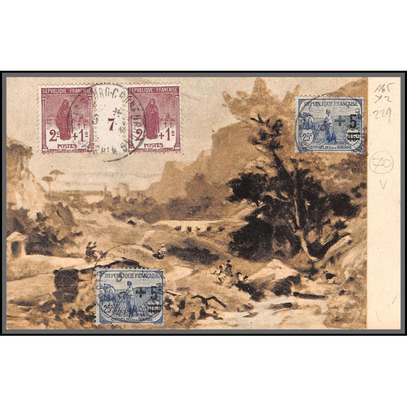 96209 N°229 millésime complet 7 165 strasbourg 1927 orphelins de guerre carte postale postcard France