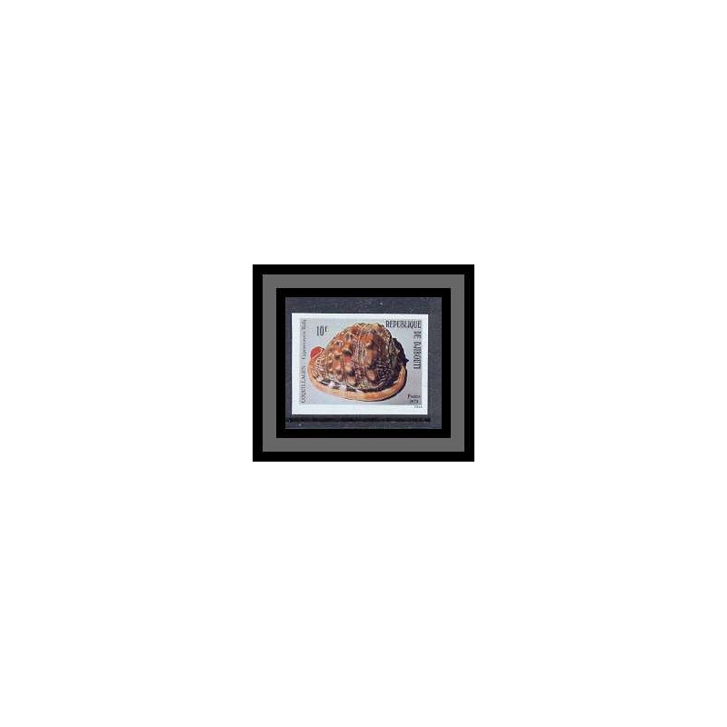 8/ - Djibouti N° 512 Non dentelé imperf Coquillage shell shells poissons ( Fishes)
