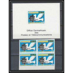 Centrafricaine 013 N°90 épreuve de luxe/deluxe proof + Non dentelé ONU(uno) pigeon /colombe