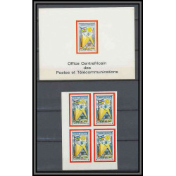 Centrafricaine 017 N°89 épreuve de luxe/deluxe proof+ Non dentelé Exposition internationale OSAKA 1970 MNH **