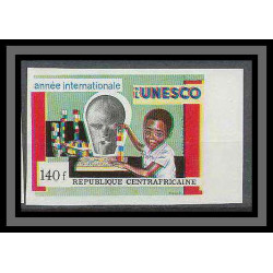 Centrafricaine 021 error/ proof decalage couleur N°94 Non dentelé imperf unesco 