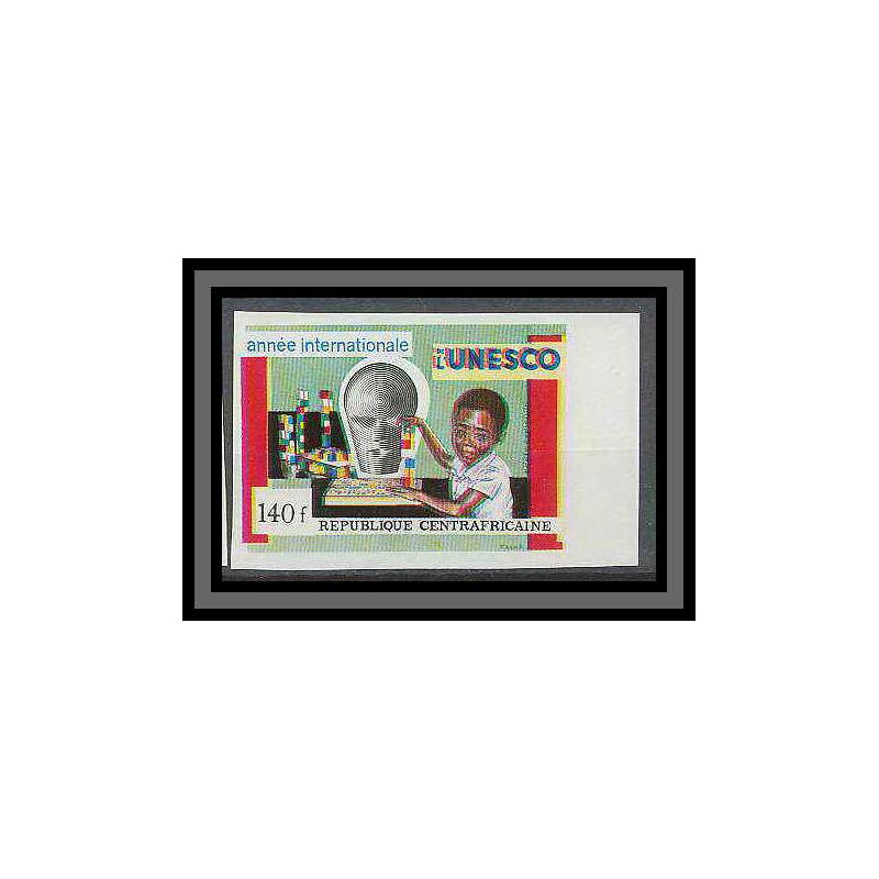 Centrafricaine 021 error/ proof decalage couleur N°94 Non dentelé imperf unesco 