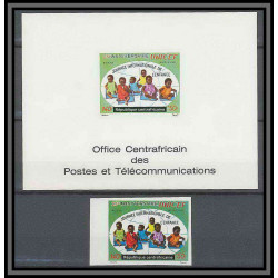Centrafricaine 029 N°97 épreuve de luxe/deluxe proof + Non dentelé imperf UNICEF 72 enfant (child)