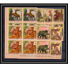 Guinée équatoriale guinea 004 animaux Animals OURS Chat chats cat cats SANGLIER Bloc 4 Non dentelé imperf MNH **