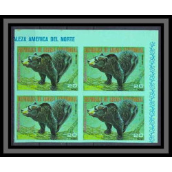 Guinée équatoriale guinea 053c -Bloc 4 N°1244 Faune (Animals & Fauna) OURS (bear) BRUN Non dentelé imperf MNH **