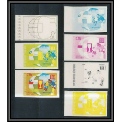 Guinée équatoriale guinea 412 N°281 Football Soccer Essai proof Non dentelé imperf orate santiago 1962. MNH **