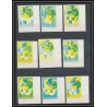 Guinée équatoriale guinea 414C N°275/283 Football Soccer Essai proof Non dentelé imperf orate Complet MNH **