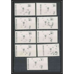 Guinée équatoriale guinea 414D N°275/283 Football Soccer Essai proof Non dentelé imperf orate Complet MNH **