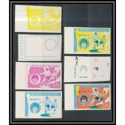 Guinée équatoriale guinea 421 N°377 Football Soccer Essai proof Non dentelé imperf orate best MNH **