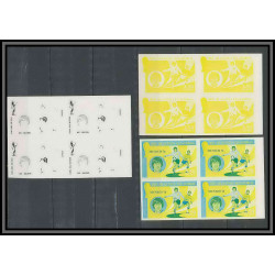 Guinée équatoriale guinea 421a N°377 Football Soccer Essai proof Non dentelé imperf orate best MNH **
