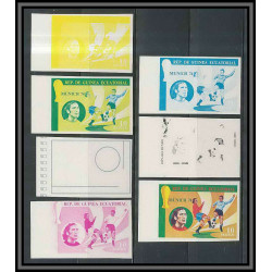 Guinée équatoriale guinea 422 N°378 Football Soccer Essai proof Non dentelé imperf orate asensi. MNH **