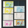Guinée équatoriale guinea 423a N°371/379 Football Soccer Essai proof Non dentelé imperf orate Complet 63 timbres