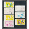 Guinée équatoriale guinea 423a N°371/379 Football Soccer Essai proof Non dentelé imperf orate Complet 63 timbres