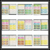Guinée équatoriale guinea 423c N°371/379 Football Soccer Essai proof Non dentelé imperf orate Bloc 4 252 timbres