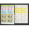Guinée équatoriale guinea 423c N°371/379 Football Soccer Essai proof Non dentelé imperf orate Bloc 4 252 timbres