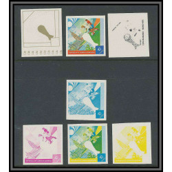 Guinée équatoriale guinea 431 N°344 Football Soccer Essai proof Non dentelé imperf orate FRANKFURT. MNH **