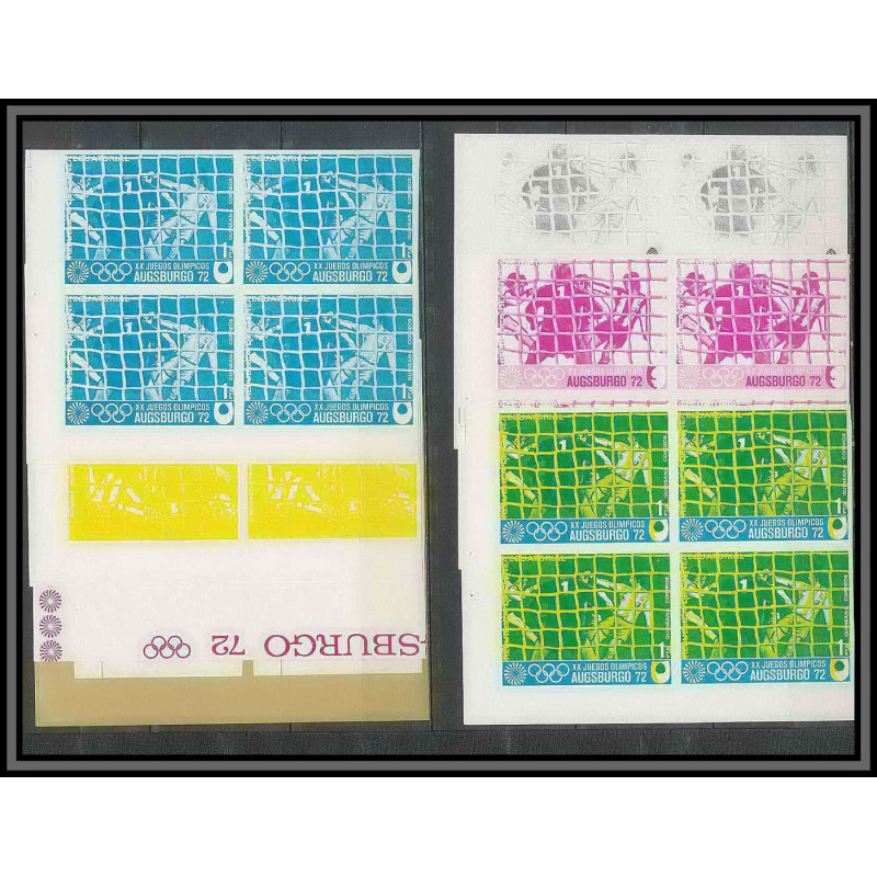 Guinée équatoriale guinea 446 N°57 Jeux olympiques olympic Munich Essai proof Non dentelé imperf Football Soccer MNH **