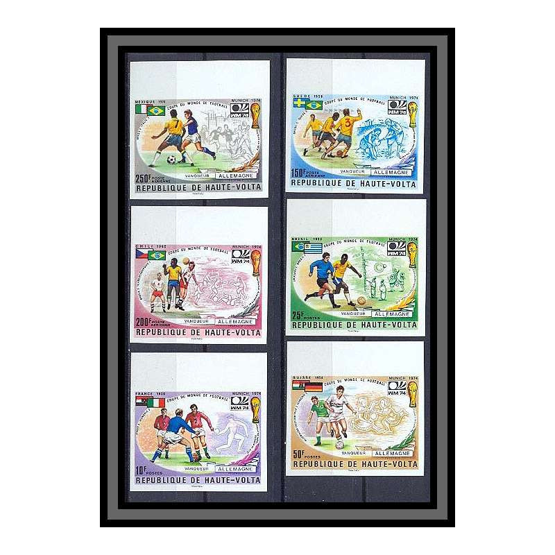 Haute-Volta 032a Non dentelé imperf ** mnh N° 329 / 331 + pa N° 180/2 Football (Soccer)