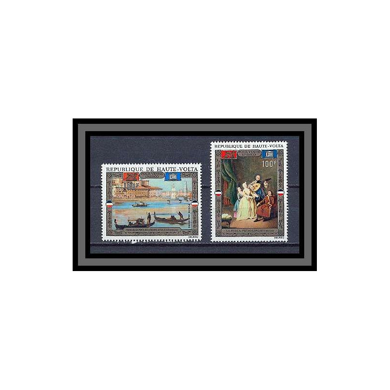 Haute-Volta 050 - N° 100 / 101 UNESCO sauvegarde de venise Tableau (tableaux painting) cote 7 euros