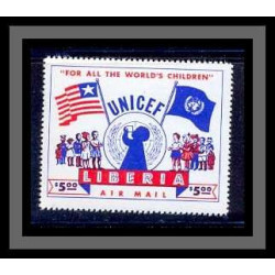 Liberia 019 1954, Mi 460/C77 MNH Children Unicef Essai (proof) (no blue) MNH **