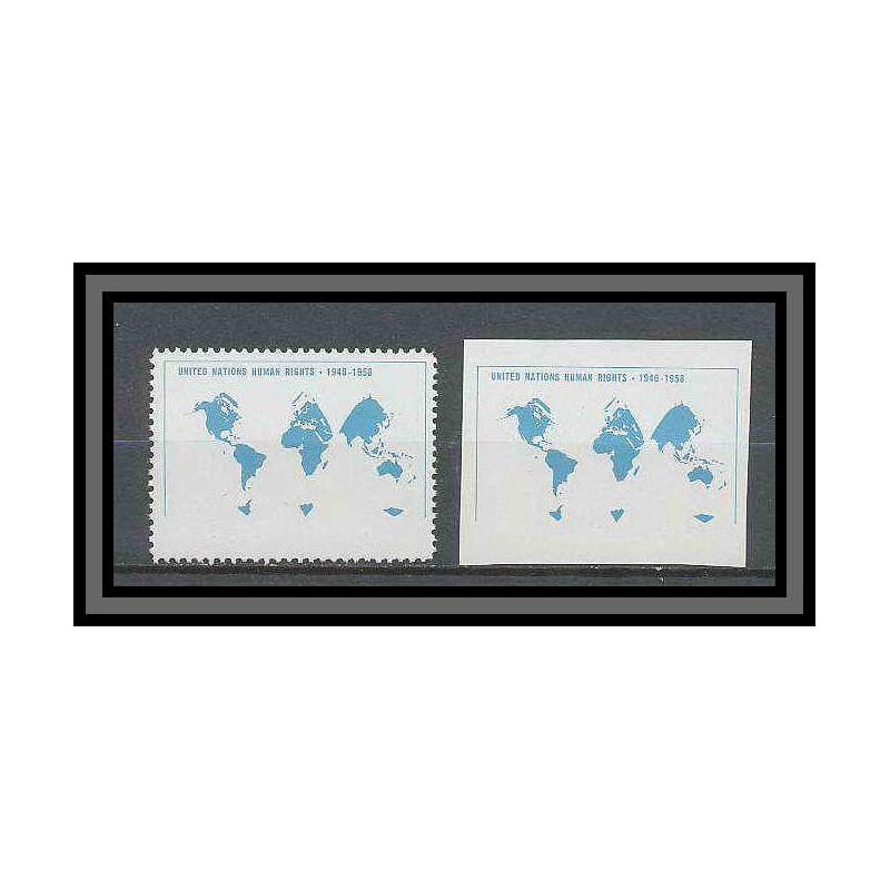 Liberia 050 N°357 very rar Essai (proof) human rights onu uno + Non dentelé imperf MNH **