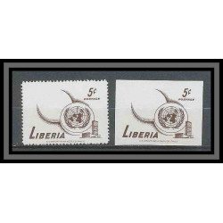 Liberia 051 N°358 very rar Essai (proof) human rights onu uno + Non dentelé imperf MNH **