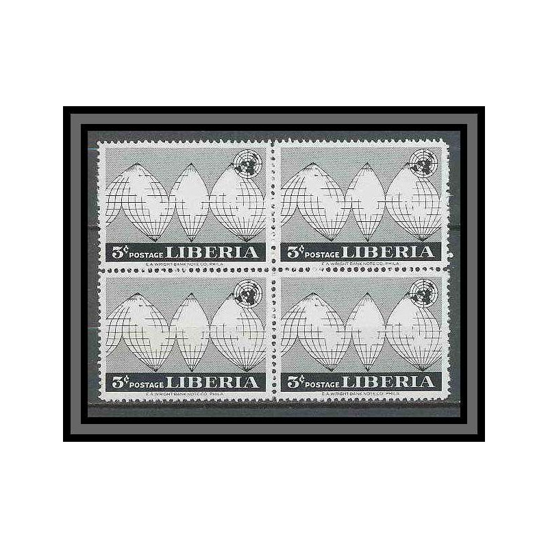 Liberia 053a N°357 very rar Essai (proof) Non dentelé imperf human rights onu uno MNH **