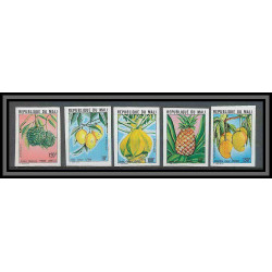 Mali 006 Non dentelé imperf ** mnh N° 339 / 343 fruits (fruits) du Mali Série complète ananas/citron pineapple lemon