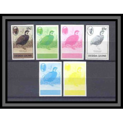 Sierra Leone AFRICAN BLUE QUAI oiseaux (bird birds oiseau) Essai (proof) Non dentelé imperf ** MNH