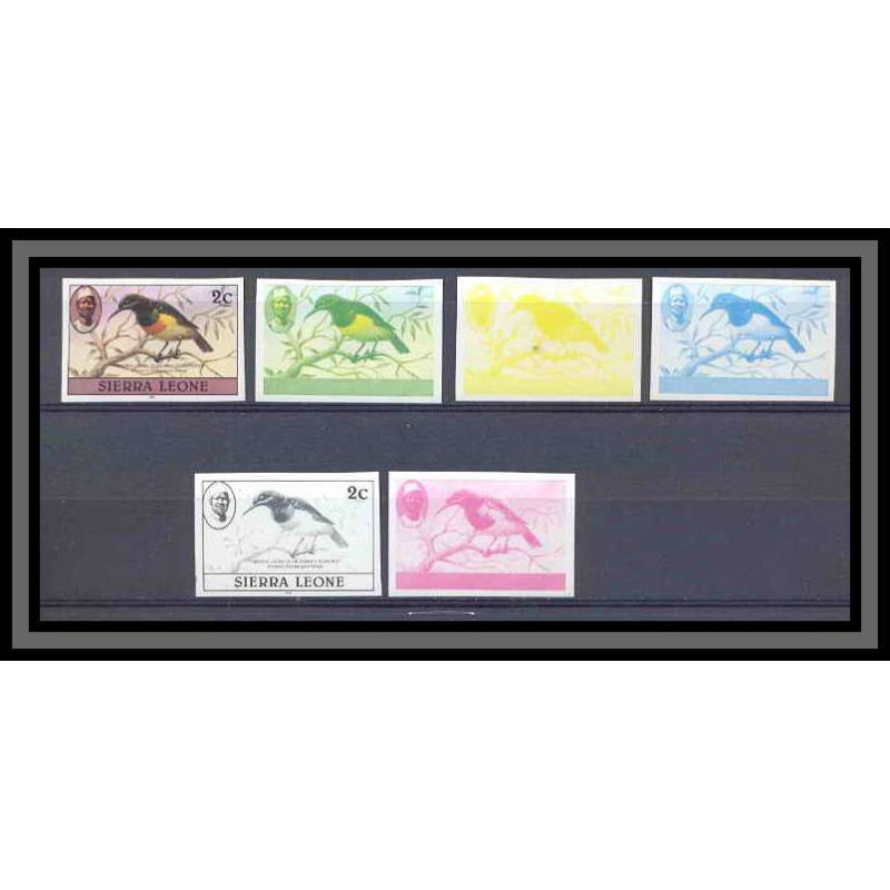 Sierra Leone OLIVE BELLIED SUNBIRD oiseaux (bird birds oiseau) Essai (proof) Non dentelé imperf ** MNH