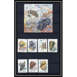 Tanzanie (Tanzania) 002 N°1056/1062 neuf ** Coquillages (shell shells) ET MOLLUSQUES Série complète + Bloc 161 MNH **