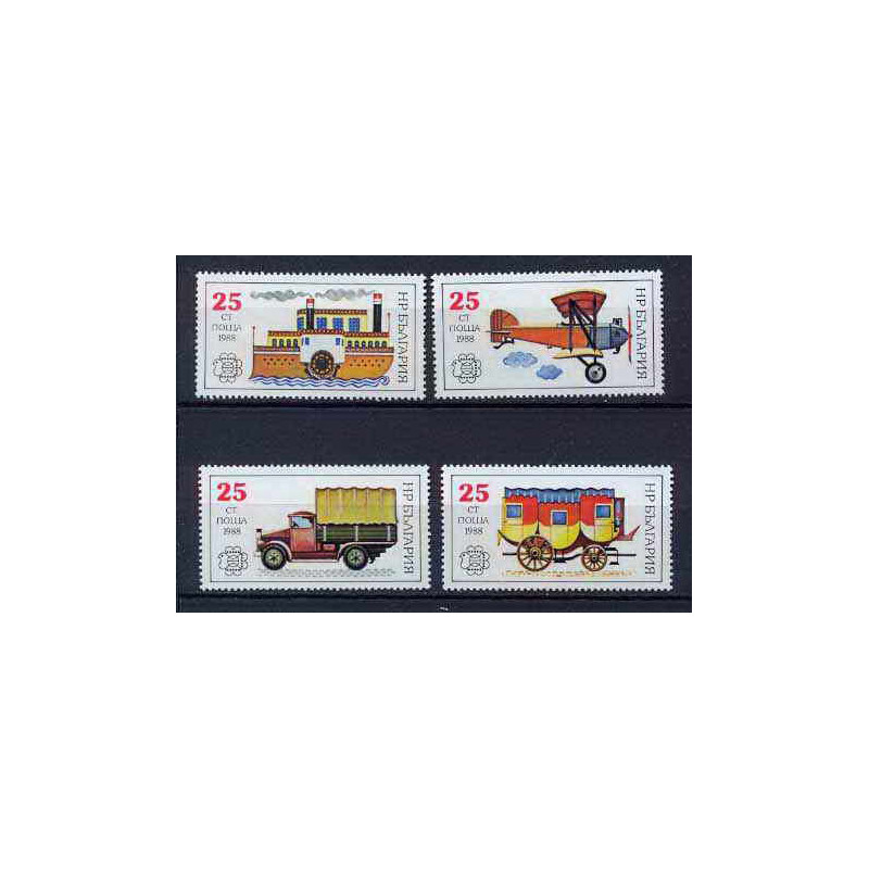 Bulgarie (Bulgaria) MNH ** 206 N° 3221 a/d bulgaria 89 avion (plane planes avions) bateau (bateaux ship ships) truck