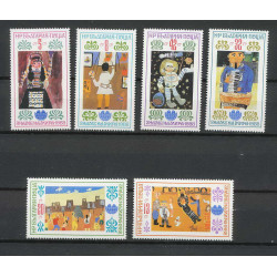 Bulgarie (Bulgaria) MNH ** 318- 3161 / 3166 sofia 88 enfant child drapeau de la paix