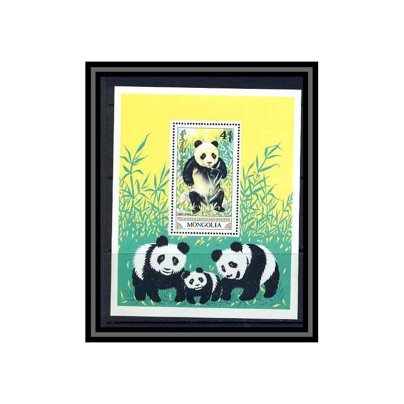 Mongolie (Mongolia) 81 - BLOC N° 148 PANDA GEANT cote 9 euros
