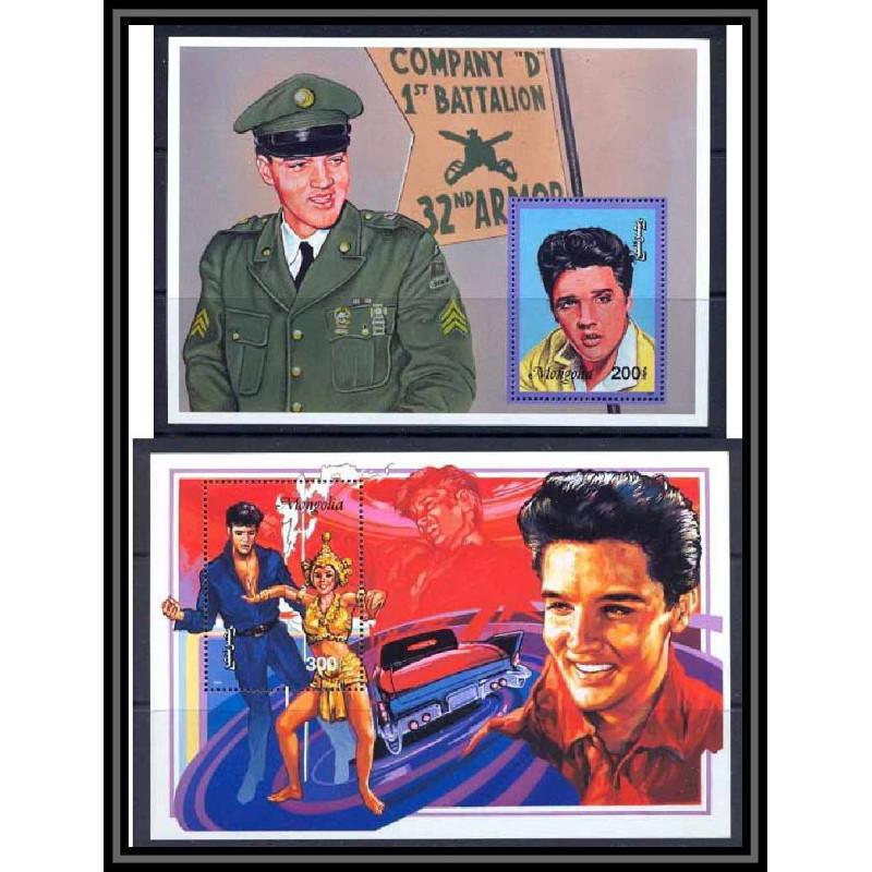 Mongolie (Mongolia) 93 - BLOC N° 224/225 Elvis Presley cote 13.5 euros