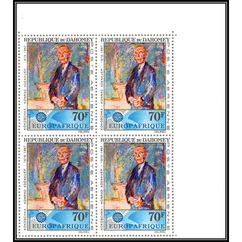 Dahomey ** MNH 20a - Bloc 4 poste aérienne y&t N° 62 ADENAUER PAR Kokoschka