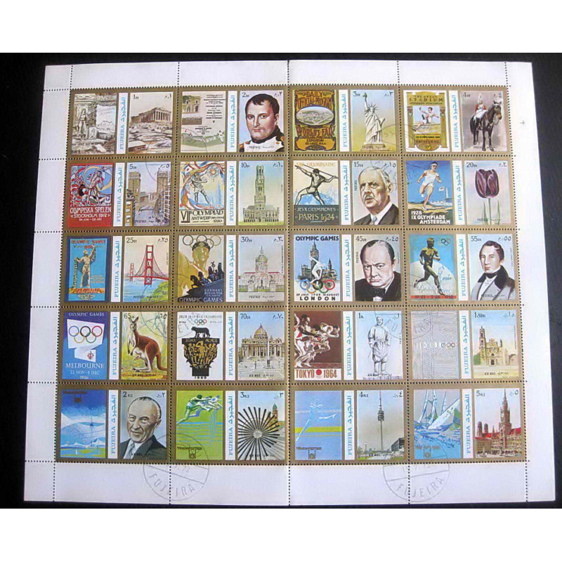 287 Charles de Gaulle - Fujeira Napoléon Ier jeux olympiques (olympic games) 1040/1059 USED