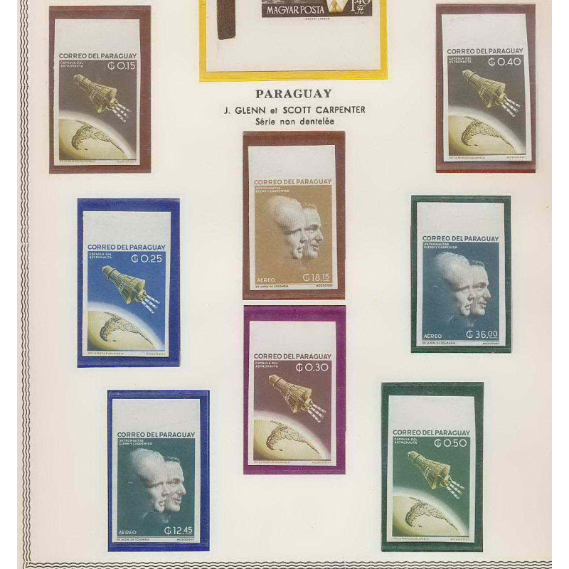 0311/ Espace (space) 701/708 ** MNH Paraguay CARPENTER 693/97 + 342/44 Non dentelé imperf 
